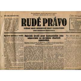 Rudé právo, ročník VIII., číslo 232. (30.9.1927). Ústřední orgán Komunistické strany Československa (1. republika, noviny)