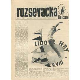 Rozsevačka, ročník XI., číslo 32/1936. List žen (časopis, 1. republika, noviny)