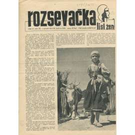 Rozsevačka, ročník XI., číslo 21/1936. List žen (časopis, 1. republika, noviny)