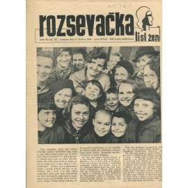 Rozsevačka, ročník XI., číslo 20/1936. List žen (časopis, 1. republika, noviny)