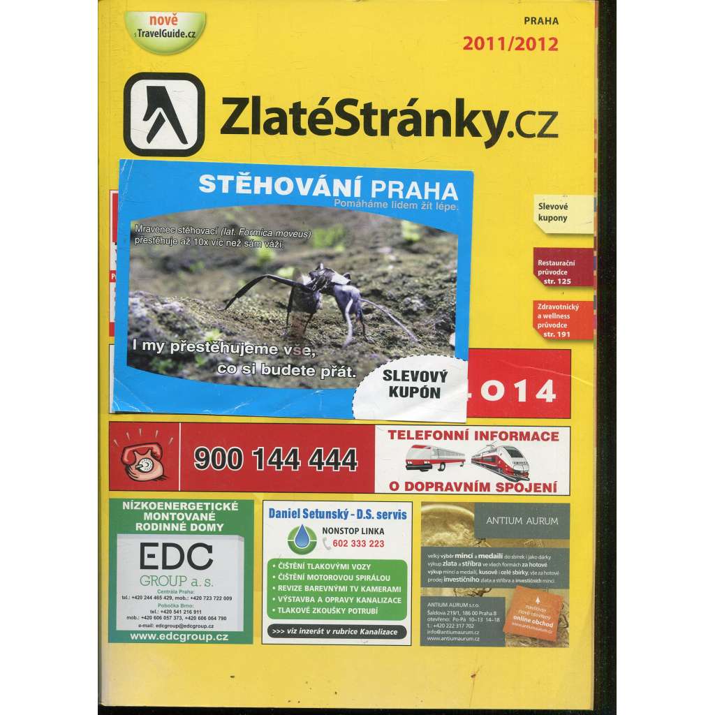 Zlaté stránky 2011-2012 (telefonní seznam) Praha