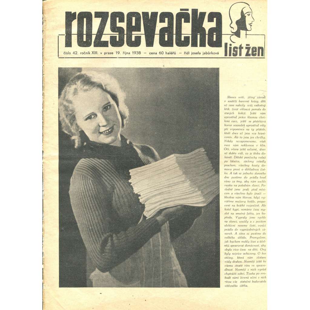 Rozsevačka, ročník XIII., číslo 42/1938 (časopis, noviny)