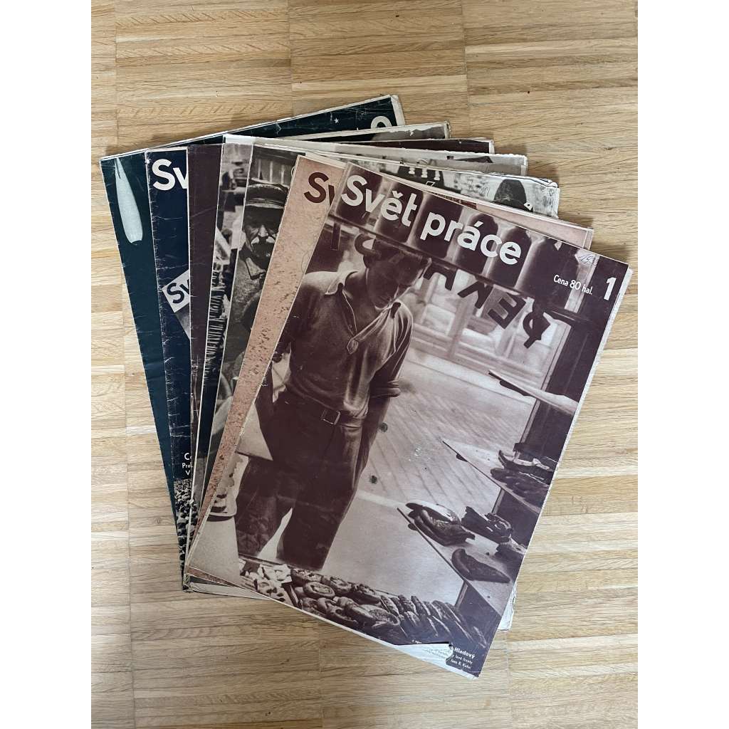 Svět práce, ročník I., čísla 1, 2 a 4-9/1933 (časopis, noviny) - není komplet - chybí číslo 3