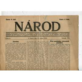 Národ, ročník VIII., číslo 4/1915 (23.1.1915) - staré noviny