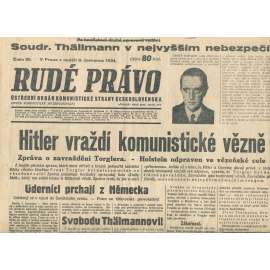 Rudé právo, číslo 80/1934 (1. republika, staré noviny) - [komunisté, komunismus]