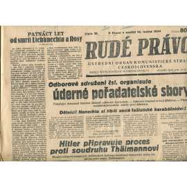Rudé právo, číslo 10/1934 (1. republika, staré noviny) - [komunisté, komunismus]