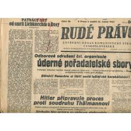 Rudé právo, číslo 10/1934 (1. republika, staré noviny) - [komunisté, komunismus]
