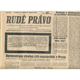 Rudé právo, číslo 30/1934 (1. republika, staré noviny) - [komunisté, komunismus]