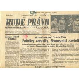 Rudé právo, číslo 190/1935 (1. republika, staré noviny) - [komunisté, komunismus]