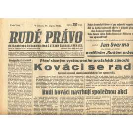 Rudé právo, číslo 191/1935 (1. republika, staré noviny) - [komunisté, komunismus]