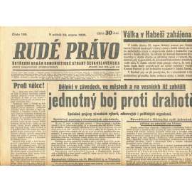 Rudé právo, číslo 196/1935 (1. republika, staré noviny) - [komunisté, komunismus]