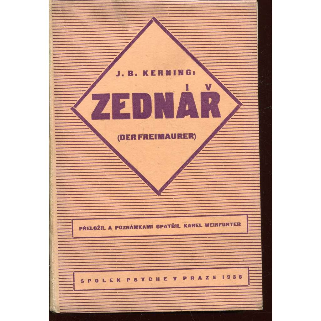 Zednář (razítko s podpisem Karel Weinfurter)