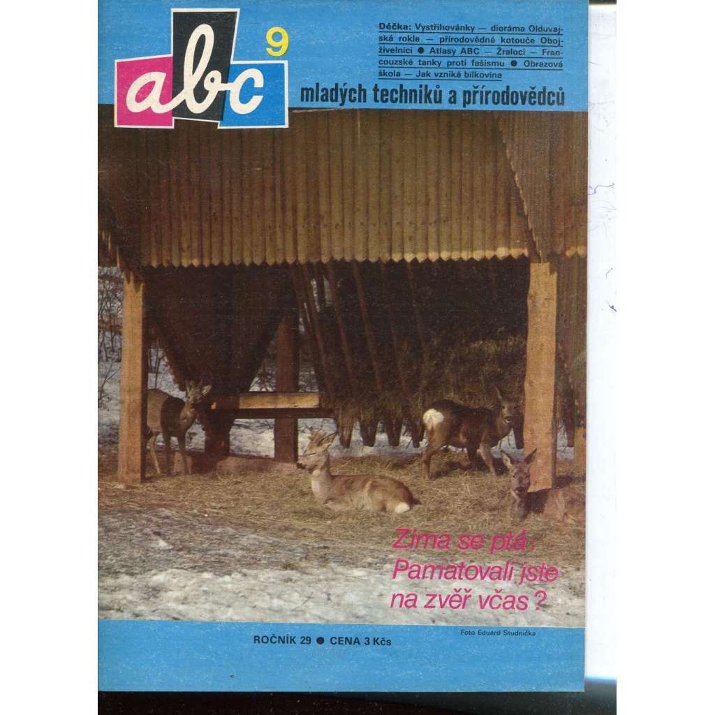 Časopis ABC, č. 9, roč. 29 (1985) - Obsahuje vystřihovací modely - déčka [Jedno číslo časopisu. Obsahuje všechny vystřihovací modely na polokartonu - déčka]