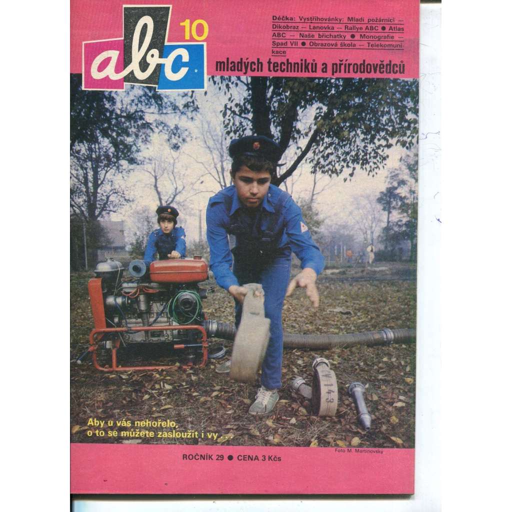 Časopis ABC, č. 10, roč. 29 (1985) - Obsahuje vystřihovací modely - déčka [Jedno číslo časopisu. Obsahuje všechny vystřihovací modely na polokartonu - déčka]