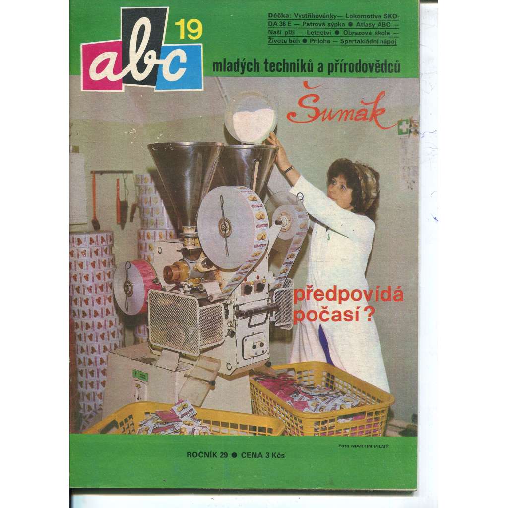 Časopis ABC, č. 19, roč. 29 (1985) - Obsahuje vystřihovací modely - déčka [Jedno číslo časopisu. Obsahuje všechny vystřihovací modely na polokartonu - déčka]