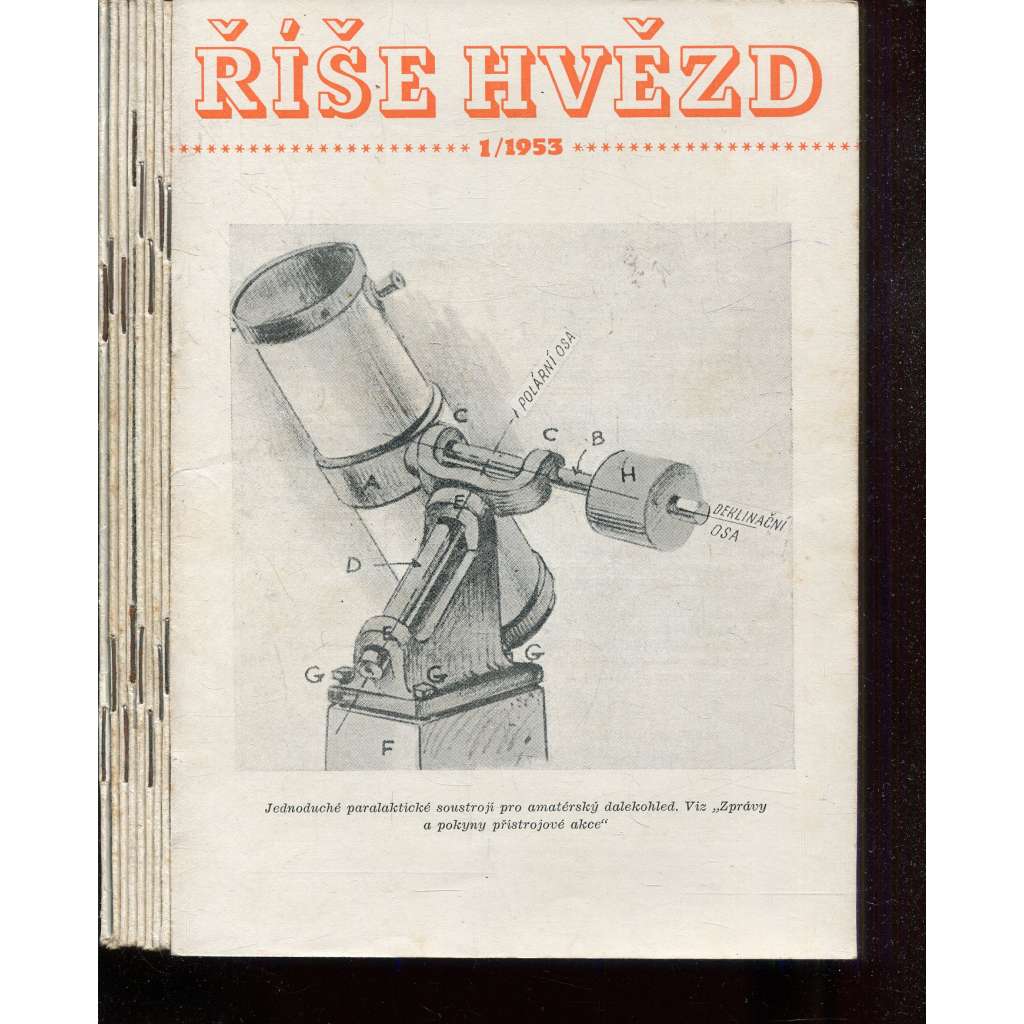 Říše hvězd, ročník 34., čísla 1-10/1953 (hvězdy, hvězdářství, astronomie) - časopis