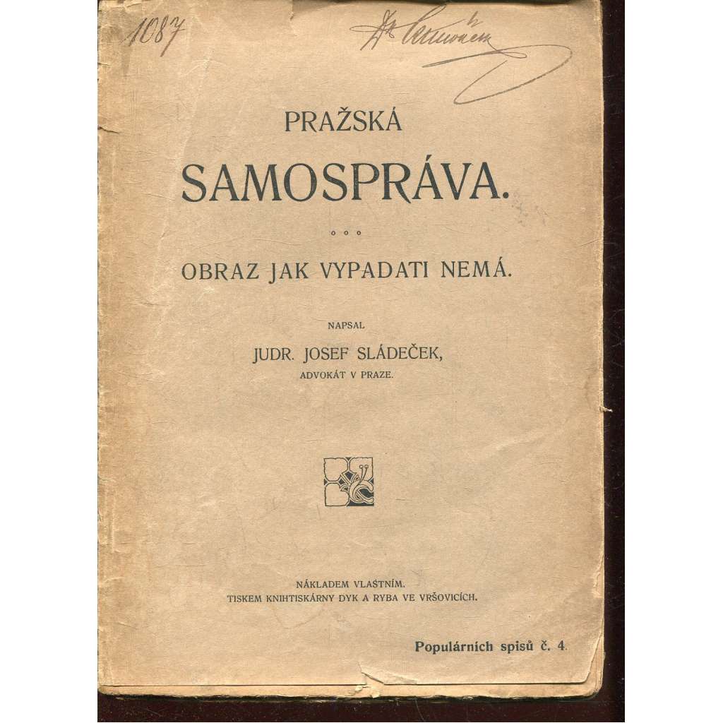 Pražská samospráva. Obraz jak vypadati nemá