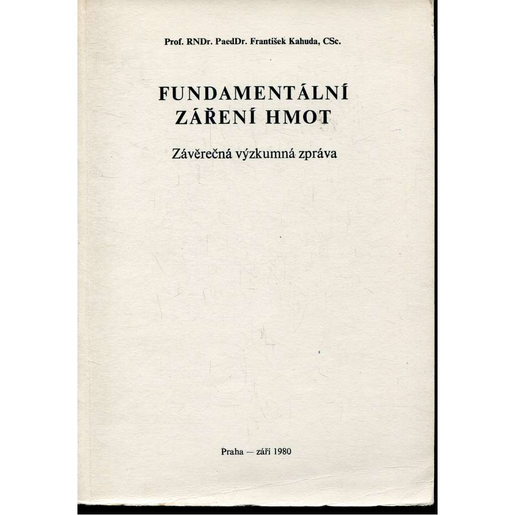 Fundamentální záření hmot