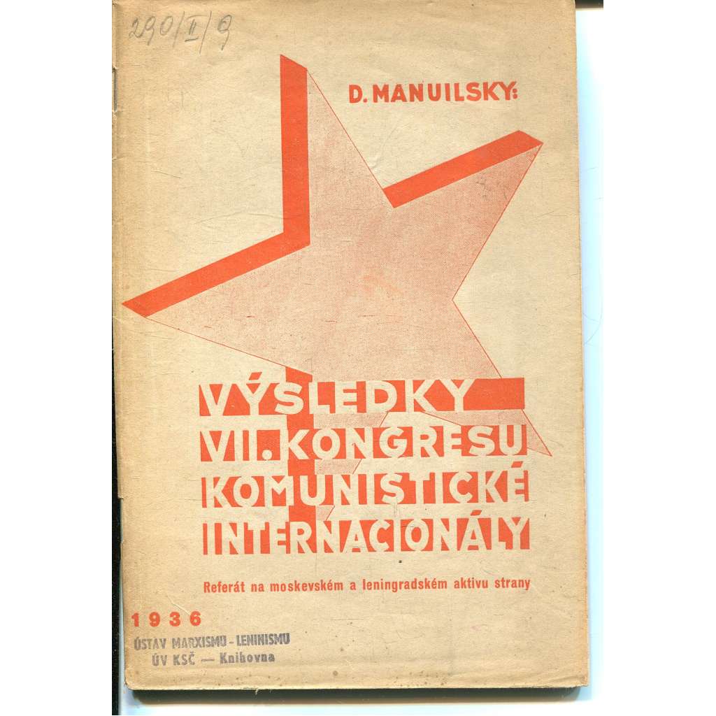 Výsledky VII. kongresu Komunistické internacionály (levicová literatura, komunistická literatura)