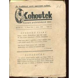 Kohoutek, ročník IV., číslo 11/1926. Časopis proletářských dětí (1. republika, staré noviny)