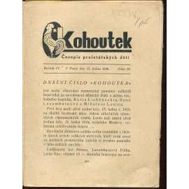 Kohoutek, ročník IV., číslo 10/1926. Časopis proletářských dětí (1. republika, staré noviny)