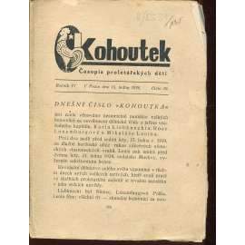 Kohoutek, ročník IV., číslo 10/1926. Časopis proletářských dětí (1. republika, staré noviny)