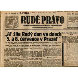 Rudé právo, ročník IX., číslo 123/1928 (1. republika, staré noviny)