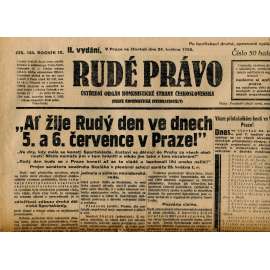 Rudé právo, ročník IX., číslo 123/1928 (1. republika, staré noviny)
