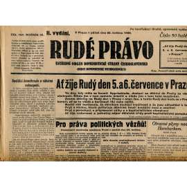 Rudé právo, ročník IX., číslo 124/1928 (1. republika, staré noviny)