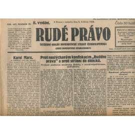 Rudé právo, ročník IX., číslo 107/1928 (1. republika, staré noviny)