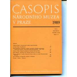 Časopis Národního muzea v Praze, ročník CLVIII., číslo 1-2/1989