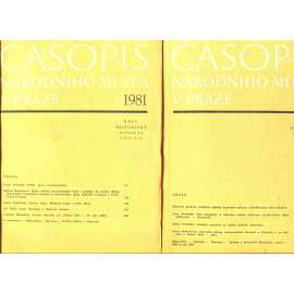 Časopis Národního muzea v Praze, ročník CL., číslo 1-4/1981 (2 svazky)