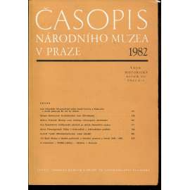 Časopis Národního muzea v Praze, ročník CLI., číslo 3-4/1982