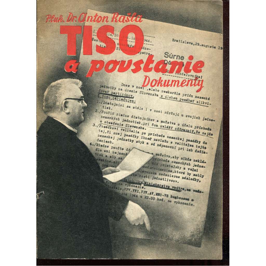 Tiso a povstanie. Dokumenty (obálka B. Slávik)
