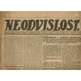 Neodvislost, ročník I., číslo 1/1917 (staré noviny)