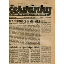 Červánky. Časopis pro socialistické dělníky. Ročník 1., číslo 1/1934 (1. republika, staré noviny)