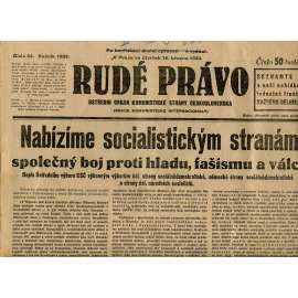 Rudé právo, číslo 186 (staré noviny) - [komunisté, komunismus]