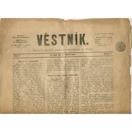 Věstník, ročník XI., číslo 12/1893. Časopis spolků česko-slovanských ve Vídni (Vídeň) - noviny