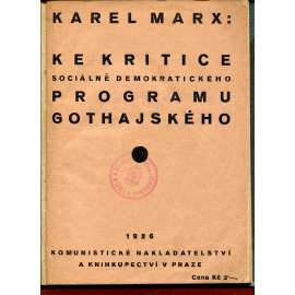 Ke kritice sociálně demokratického programu gothajského