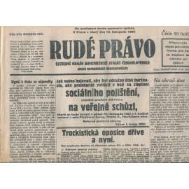 Rudé právo, ročník VIII., číslo 270/1927. Ústřední orgán Komunistické strany Československa (staré noviny, 1. republika)