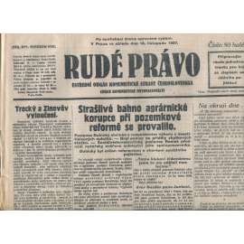 Rudé právo, ročník VIII., číslo 271/1927. Ústřední orgán Komunistické strany Československa (staré noviny, 1. republika)
