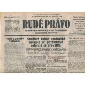 Rudé právo, ročník VIII., číslo 271/1927. Ústřední orgán Komunistické strany Československa (staré noviny, 1. republika)