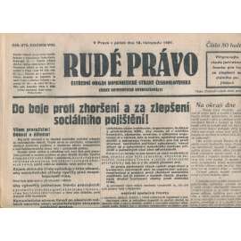 Rudé právo, ročník VIII., číslo 273/1927. Ústřední orgán Komunistické strany Československa (staré noviny, 1. republika)