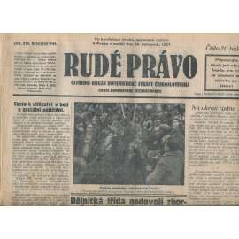 Rudé právo, ročník VIII., číslo 275/1927. Ústřední orgán Komunistické strany Československa (staré noviny, 1. republika)
