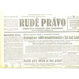 Rudé právo, ročník XII., číslo 18/1931. Ústřední orgán Komunistické strany Československa (staré noviny, 1. republika)