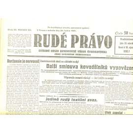 Rudé právo, ročník XII., číslo 20/1931. Ústřední orgán Komunistické strany Československa (staré noviny, 1. republika)