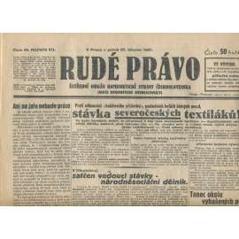 Rudé právo, ročník XII., číslo 49/1931. Ústřední orgán Komunistické strany Československa (staré noviny, 1. republika)