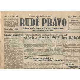 Rudé právo, ročník XII., číslo 49/1931. Ústřední orgán Komunistické strany Československa (staré noviny, 1. republika)