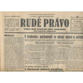 Rudé právo, ročník XII., číslo 50/1931. Ústřední orgán Komunistické strany Československa (staré noviny, 1. republika)