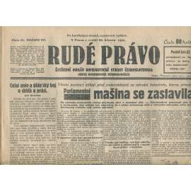 Rudé právo, ročník XII., číslo 51/1931. Ústřední orgán Komunistické strany Československa (staré noviny, 1. republika)